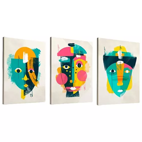Three Abstract Faces
